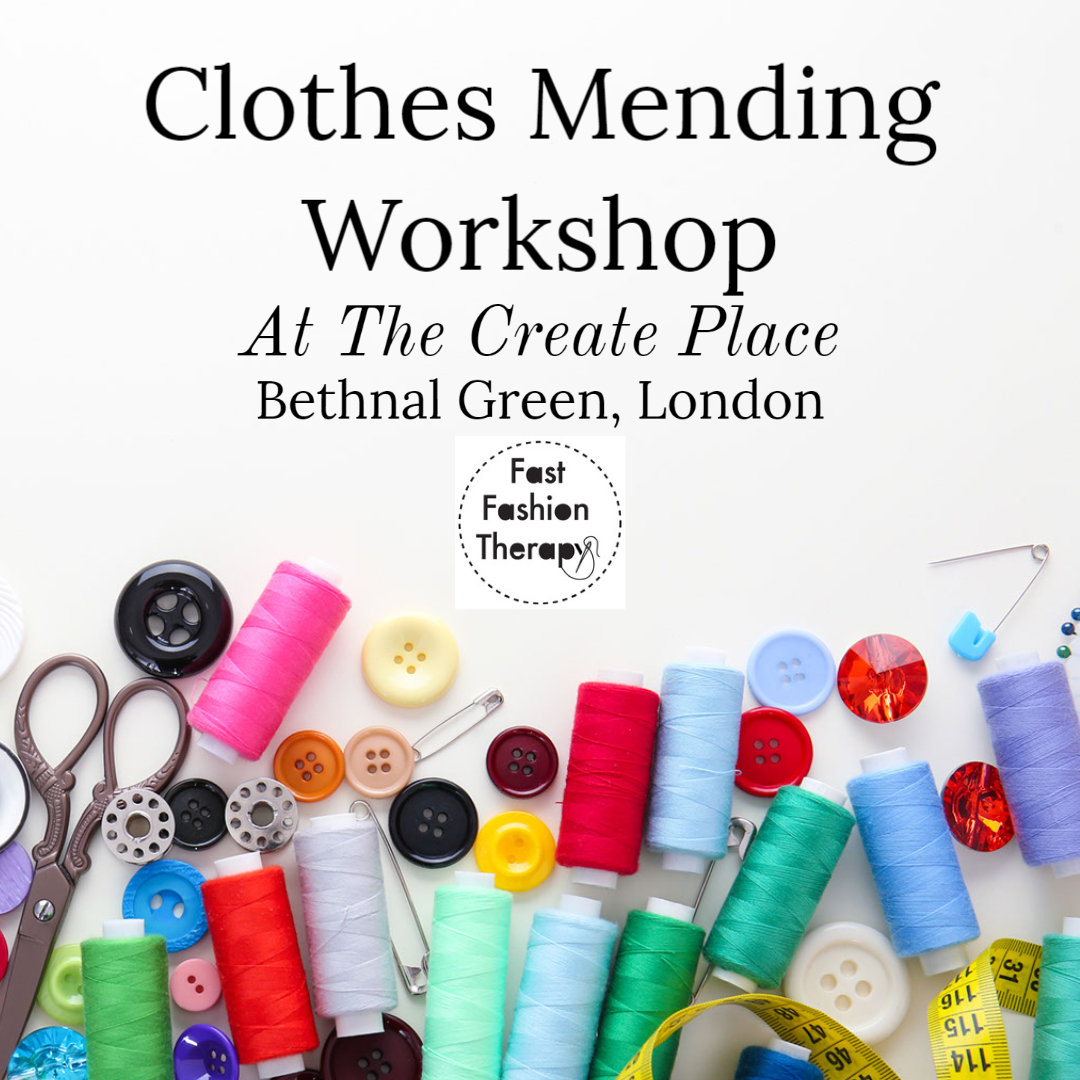 Learn clothes mending at our London sewing workshop. Learn to recycle through visible mending, upcycled fashion, denim repair, darning and patching