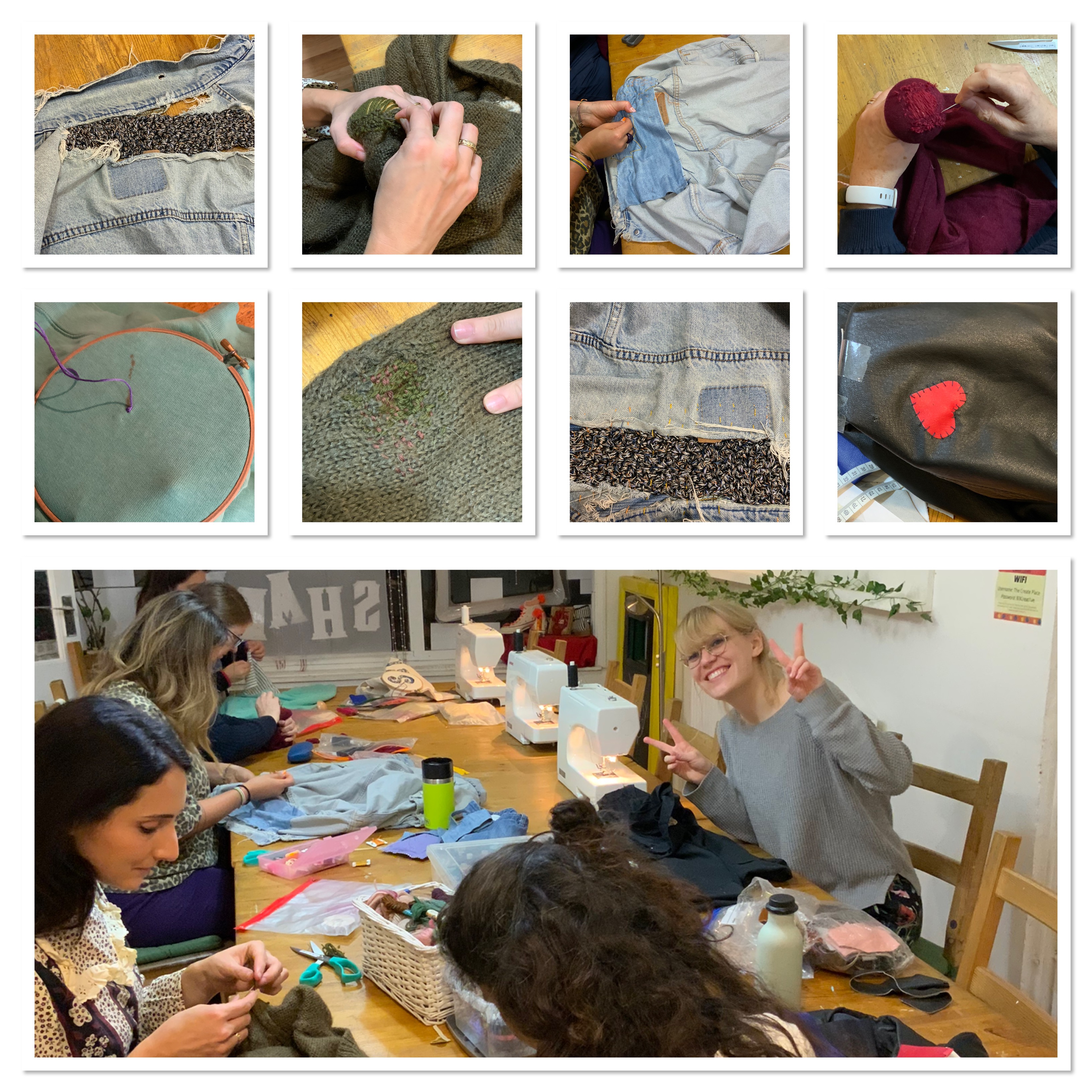 clothes mending sewing workshop darning and patching